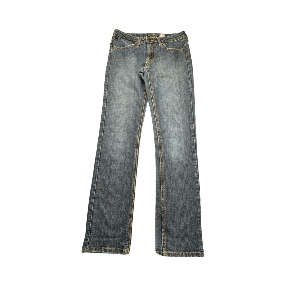 Apt.‎ 9 Jeans Womens 4 Blue Bootcut Dark Wash Embroidered Flap Pocket Denim